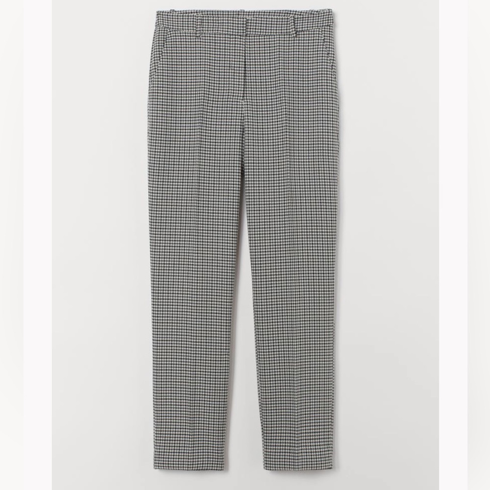 H&M Houndstooth Gray Work Pants